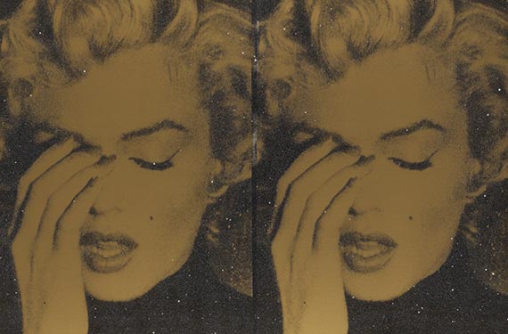 Young, Russell - Crying Marilyn x 2 (gold and black diamond dust)