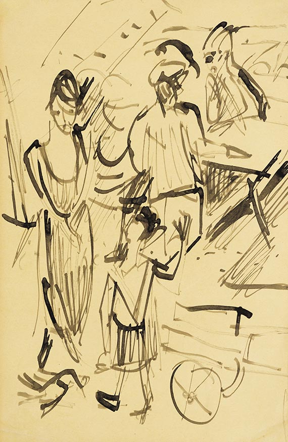 Kirchner, Ernst Ludwig - Marktstand (Milchabrechnung auf der Stafelalp)