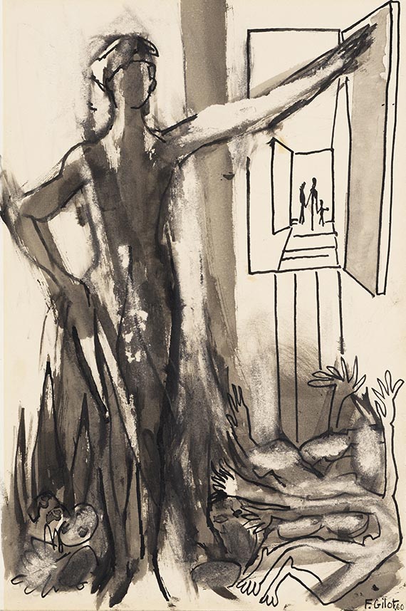 Gilot, Françoise - Dame am Fensterladen