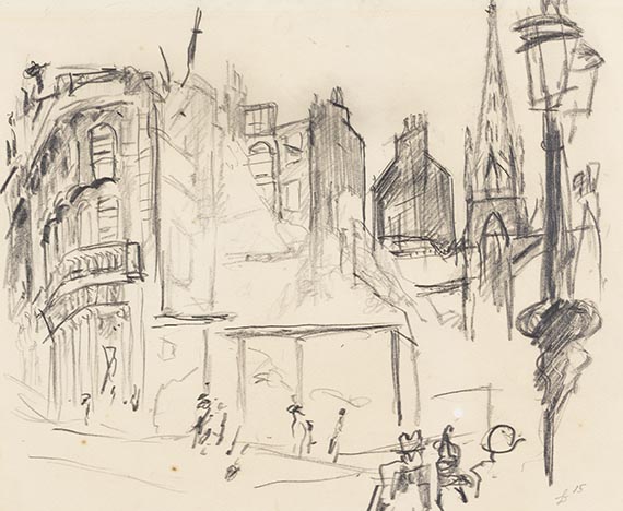 Beckmann, Max - Häuserruine in Lille