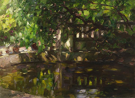 Koester, Alexander - Teich am Hause des Künstlers