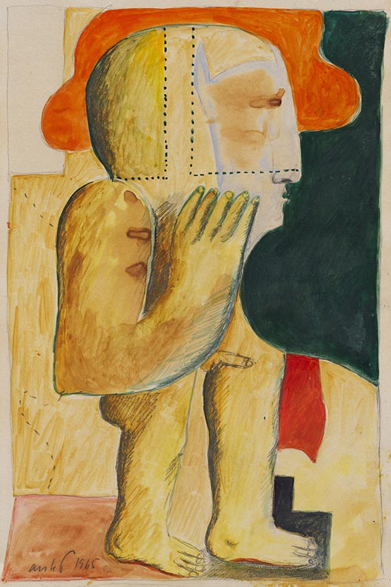Antes, Horst - Männliche Figur mit Hut