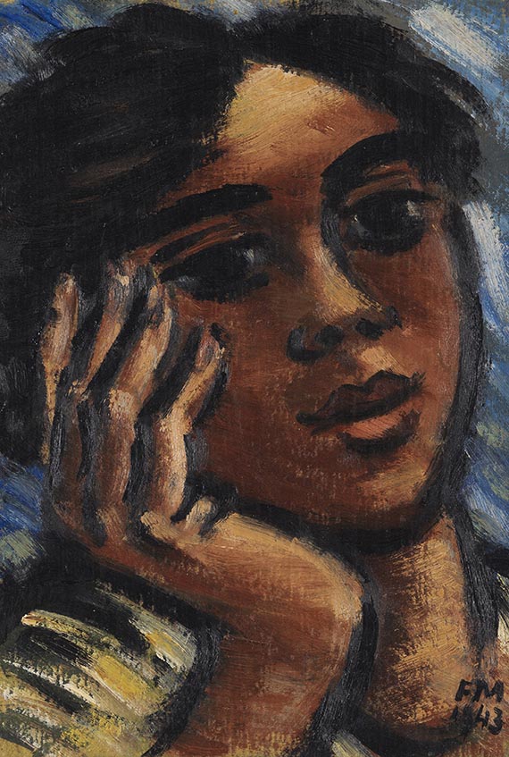 Masereel, Frans - &Ouml;l auf Malpappe