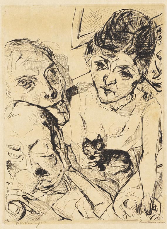 Beckmann, Max - Der Abend (Selbstbildnis mit den Battenbergs)