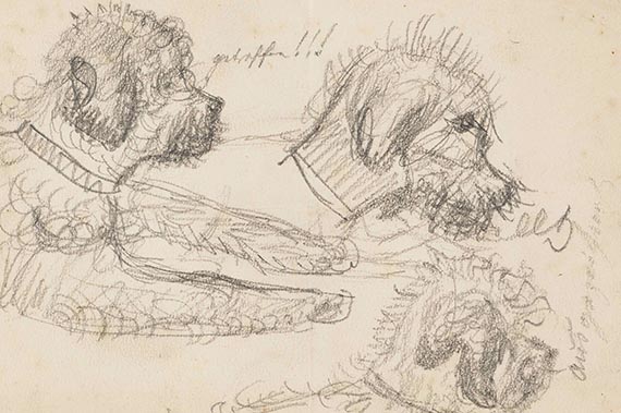 Klinger, Max - Tierzeichnungen und Segel (3 Bll.)