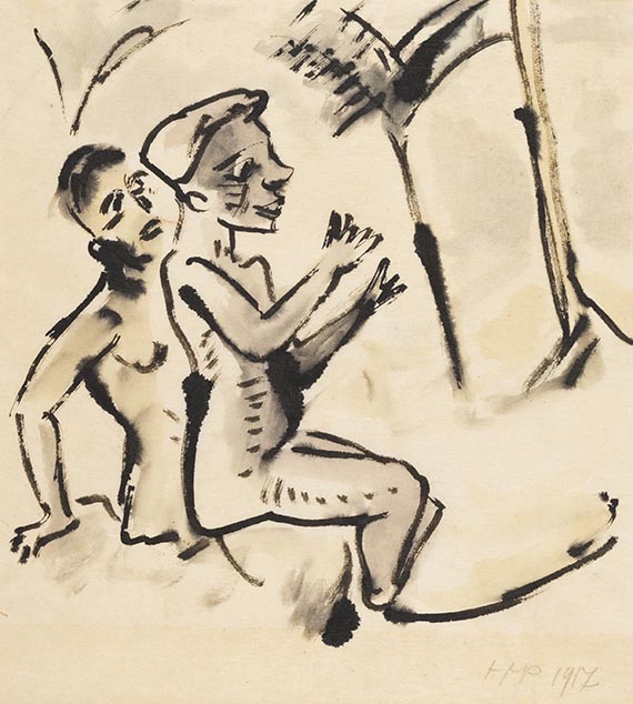 Hermann Max Pechstein - Weiblicher und m&auml;nnlicher Akt