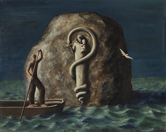 Edgar Ende - Das Relief auf dem Felsen (Der Fels im Meer)