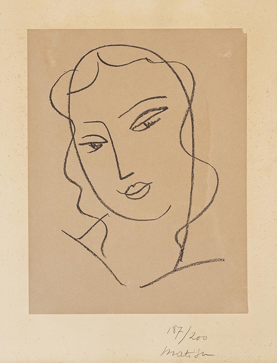 Henri Matisse - Etude pour la vierge &rdquo;Tete voil&eacute;e&rdquo;