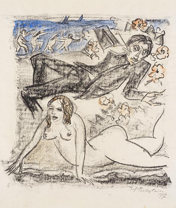 Pechstein, Hermann Max - Kleopatra und Dichter